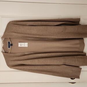 Karen Scott Brown  Open Cardigan Sweater Size Large  NWT